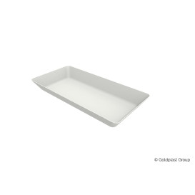Mini Tablett Zuckerrohr Weiß 13x7cm (50 Stück)