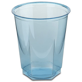 Plastikbecher Sechseckig PS Glasklar Türkis 250ml (10 Uds)