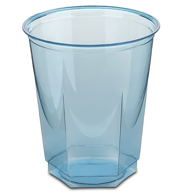 Plastikbecher Sechseckig PS Glasklar Türkis 250ml (10 Uds) Plastikbecher Sechseckig PS Glasklar Türkis 250ml (10 Uds)