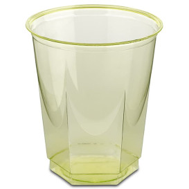 Plastikbecher Sechseckig PS Glasklar Pistazie 250ml (10 Uds)
