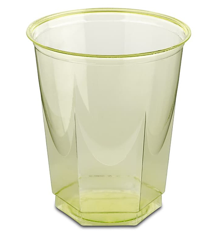 Plastikbecher Sechseckig PS Glasklar Pistazie 250ml (10 Uds) Plastikbecher Sechseckig PS Glasklar Pistazie 250ml (10 Uds)