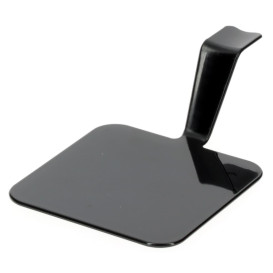 Plastikteller "Gourmand" Schwarz 4x4cm (50 Stück)