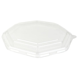 Deckel Plastik PET für Behälter Sechseckig 230x230mm (100 Stück)