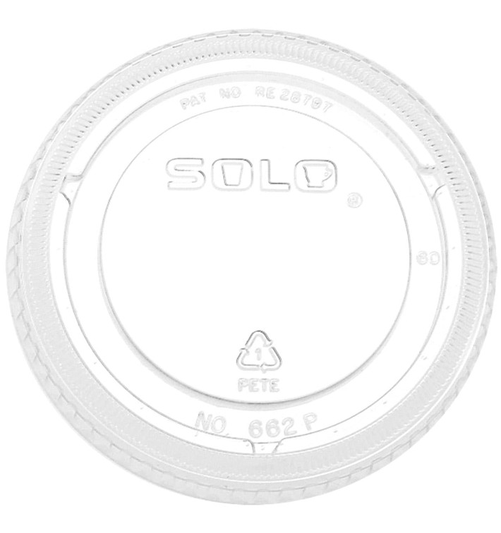 Deckel ohne Loch für Becher PET Solo Ultra Clear 16Oz Ø9,86 und 24Oz (100 Stück) Deckel ohne Loch für Becher PET Solo Ultra Clear 16Oz Ø9,86 und 24Oz (100 Stück)