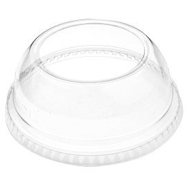 Domdeckel mit Loch Breit für Becher 9,12-14,16, 20 Oz Ø9,2cm (100 Stück)