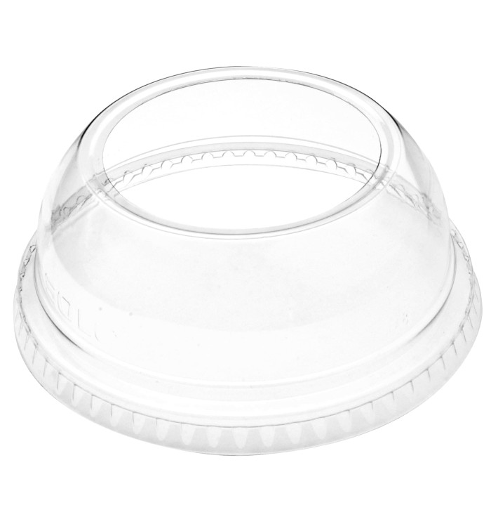 Domdeckel mit Loch Breit für Becher 9,12-14,16, 20 Oz Ø9,2cm (100 Stück)