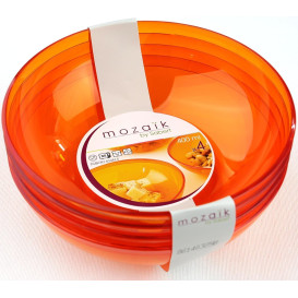 Plastikschale orange 400ml/14cm (4 Stück)