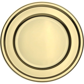 Plastikteller rund Gold 30cm (5 Stück)