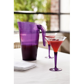 Cocktailglas Plastik mit Fuß aubergine 100ml (6 Stück)