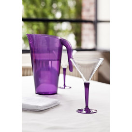 Cocktailglas Plastik mit Fuß aubergine 100ml (6 Stück)