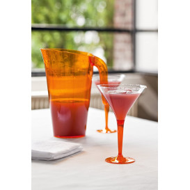 Cocktailglas Plastik mit Fuß orange 100ml (6 Stück)
