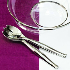 Salatbesteck Plastik silber (5 Stück)