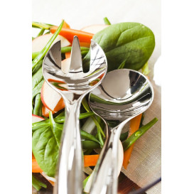 Salatbesteck Plastik silber (5 Stück)