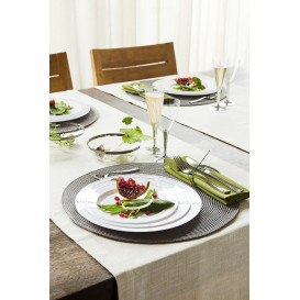 Plastikteller extra hart mit Silber-Rand 26cm (20 Stück)