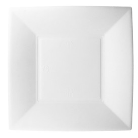 Teller Zuckerrohr Weiß Nice 18x18cm (500 Stück)