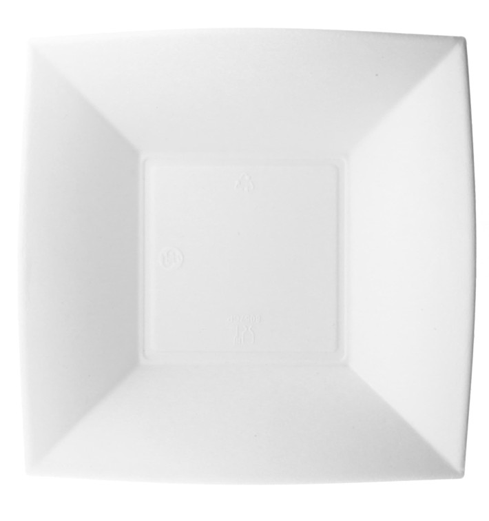 Teller Tiefe Zuckerrohr Weiß Nice 18x18cm (50 Stück) Teller Tiefe Zuckerrohr Weiß Nice 18x18cm (50 Stück)
