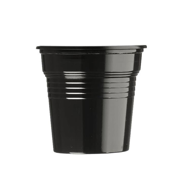 Plastikbecher PS Schwarz 80ml Ø5,7cm (1500 Stück) Plastikbecher PS Schwarz 80ml Ø5,7cm (1500 Stück)