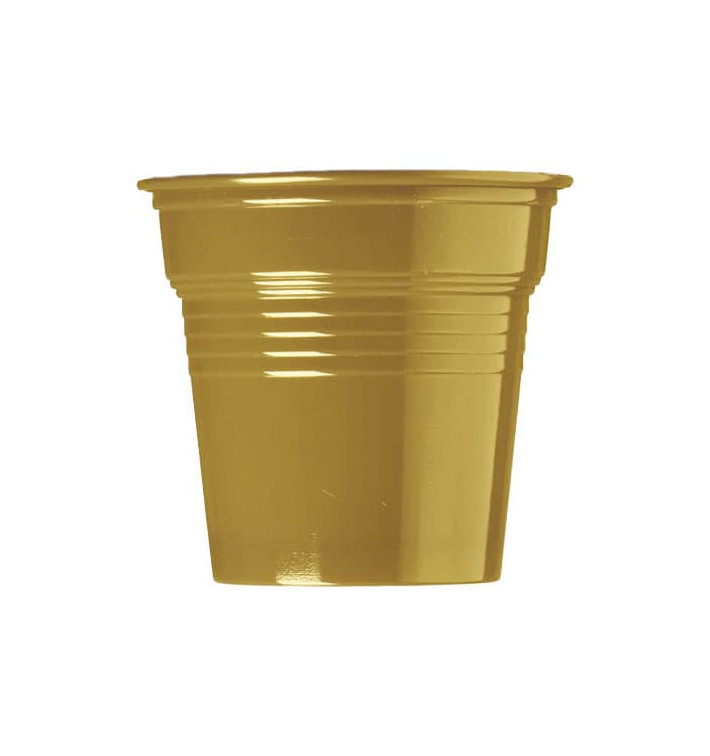 Plastikbecher PS Gold 80ml Ø5,7cm (50 Stück) Plastikbecher PS Gold 80ml Ø5,7cm (50 Stück)
