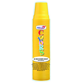 Plastikbecher PS Gelb 80ml Ø5,7cm (50 Stück)