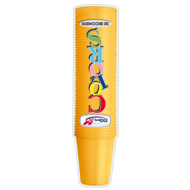 Plastikbecher PS Mango 200ml Ø7cm (50 Stück)