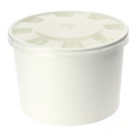 Pappbecher Weiß mit Deckel PP 250ml (50 Stück)