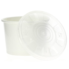 Pappbecher Weiß mit Deckel PP 250ml (250 Stück)