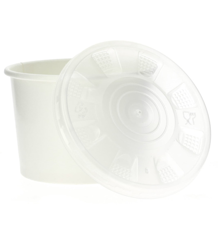 Pappbecher Weiß mit Deckel PP 250ml (250 Stück) Pappbecher Weiß mit Deckel PP 250ml (250 Stück)