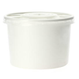 Pappbecher Weiß mit Deckel PP 250ml (250 Stück)