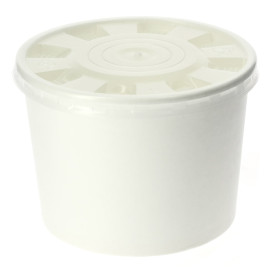 Pappbecher Weiß mit Deckel PP 250ml (250 Stück)