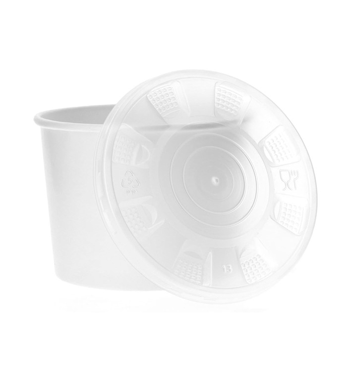 Pappbecher Weiß mit Deckel PP 350ml (50 Stück) Pappbecher Weiß mit Deckel PP 350ml (50 Stück)