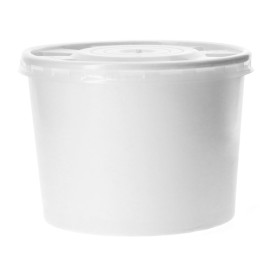 Pappbecher Weiß mit Deckel PP 350ml (50 Stück)