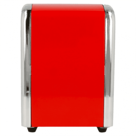 Serviettenspender Rostfrei Rot Miniservis 17x17 (1 Stück)