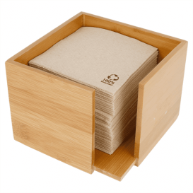 Serviettenhalter Cocktail Aus Bambus 13,5x13,5x10cm (1 Stück)