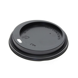 Deckel Schwarz für Becher 12, 16 y 22 Oz Ø9,0cm (125 Stück)