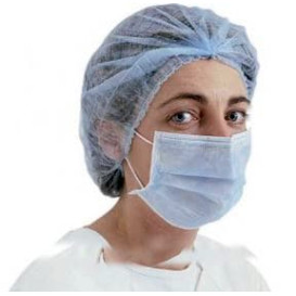 Mundschutz 2 lagig mit elastischen Ohrschlaufen Blau (50 Stück)