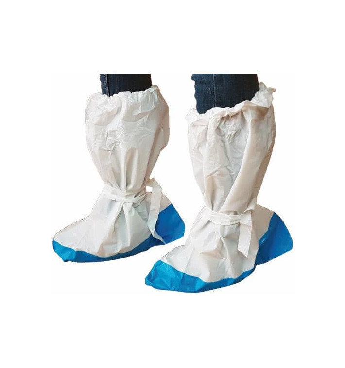 Überschuhe Polyethylen weiß mit Rutschhemmender Sohle Blau (200 Paar) Überschuhe Polyethylen weiß mit Rutschhemmender Sohle Blau (200 Paar)