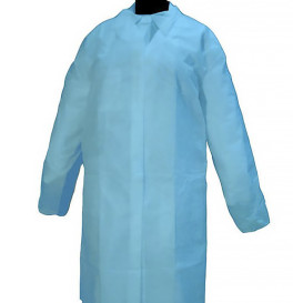 PP Schutzmäntel Kadett 35gr Klettverschluss Ohne Tasche Blau (100 Stück)