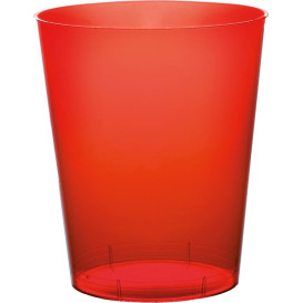 Becher aus Hartplastik Moon Rot Transp. PS 350ml (20 Stück)