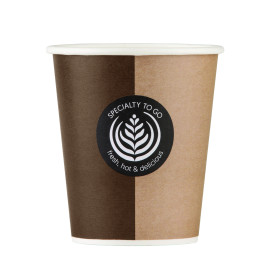 Kartonbecher "Specialty to go" 9 Oz/270ml Ø8,0cm (50 Stück)