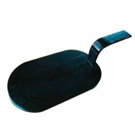 Mini-Bambusschaufel Schwarz Tapas 8x5 cm (100 Stück)