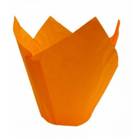 Muffinförmchen Tulpe Fettdicht 80 mm Orange (2000 Stück)