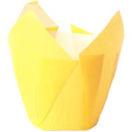 Muffinförmchen Tulpe Fettdicht 80 mm Gelb (2000 Stück)