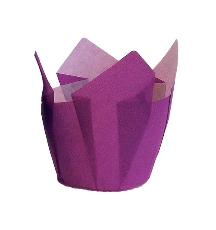 Muffinförmchen Tulpe Fettdicht 72 mm Violett (2160 Stück) Muffinförmchen Tulpe Fettdicht 72 mm Violett (2160 Stück)