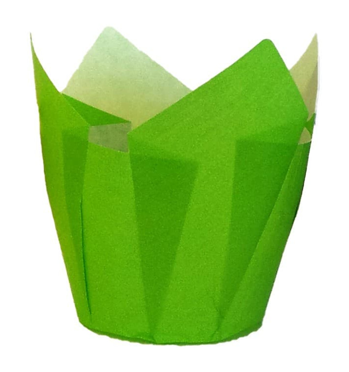 Muffinförmchen Tulpe Fettdicht 72 mm Grün (2160 Stück) Muffinförmchen Tulpe Fettdicht 72 mm Grün (2160 Stück)