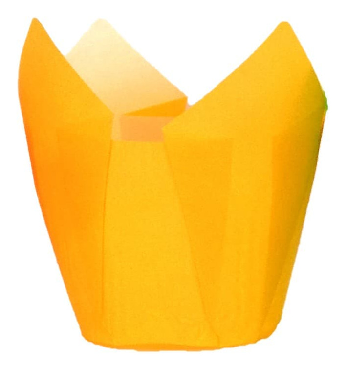 Muffinförmchen Tulpe Fettdicht 80 mm Gelb (2000 Stück) Muffinförmchen Tulpe Fettdicht 80 mm Gelb (2000 Stück)