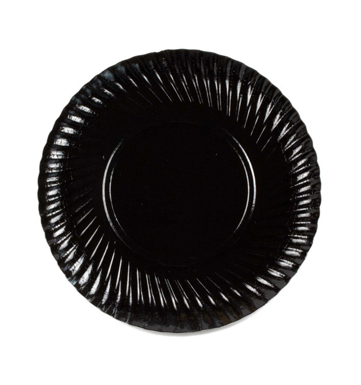 Pappteller Rund Schwarz 250 mm (500 Stück) Pappteller Rund Schwarz 250 mm (500 Stück)