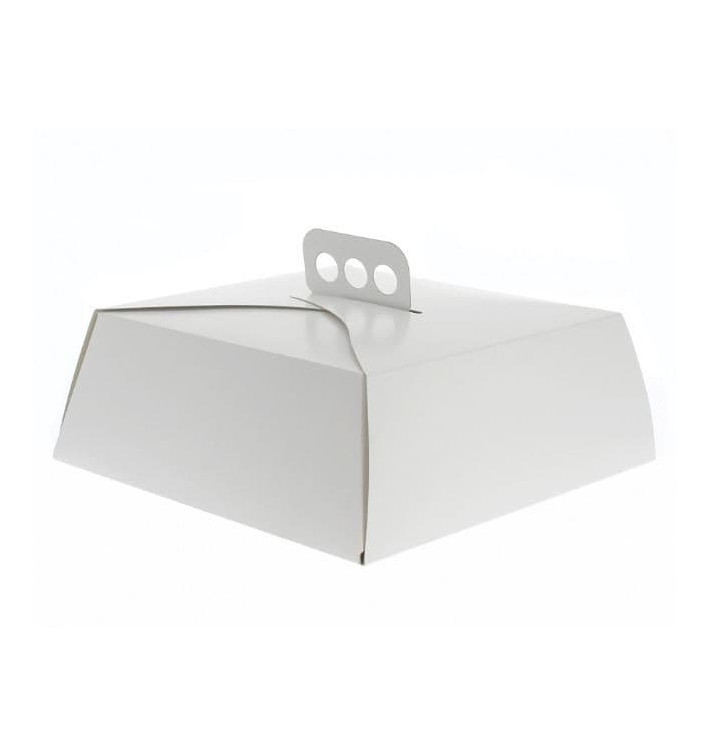 Tortenkarton quadratisch weiß 34,5x34,5x10 cm (100 Stück) Tortenkarton quadratisch weiß 34,5x34,5x10 cm (100 Stück)