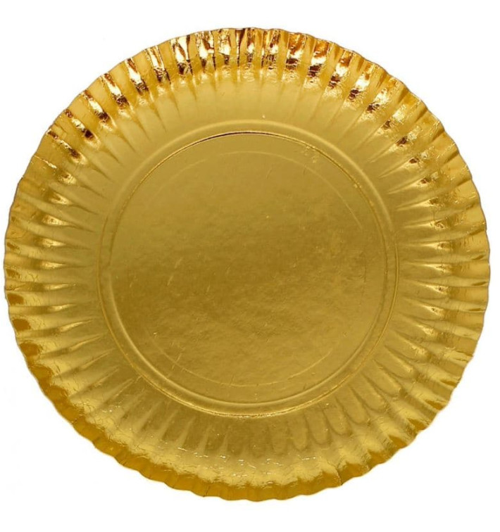 Pappteller Rund Golden 210 mm (100 Stück) Pappteller Rund Golden 210 mm (100 Stück)