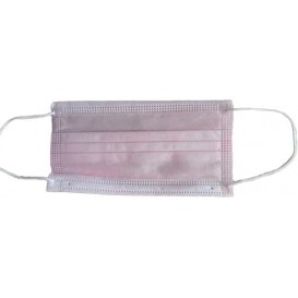 Mundschutz 3 lagig mit elastischen Ohrschlaufen Pink (1000 Stück)