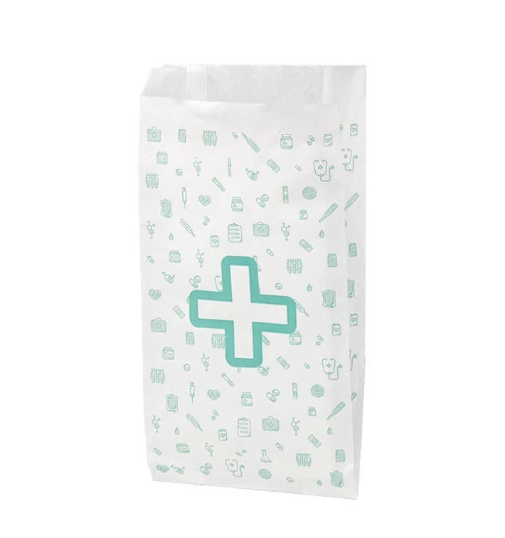 Papiertüten weiß Apotheke 14+7x27cm (125 Stück) Papiertüten weiß Apotheke 14+7x27cm (125 Stück)